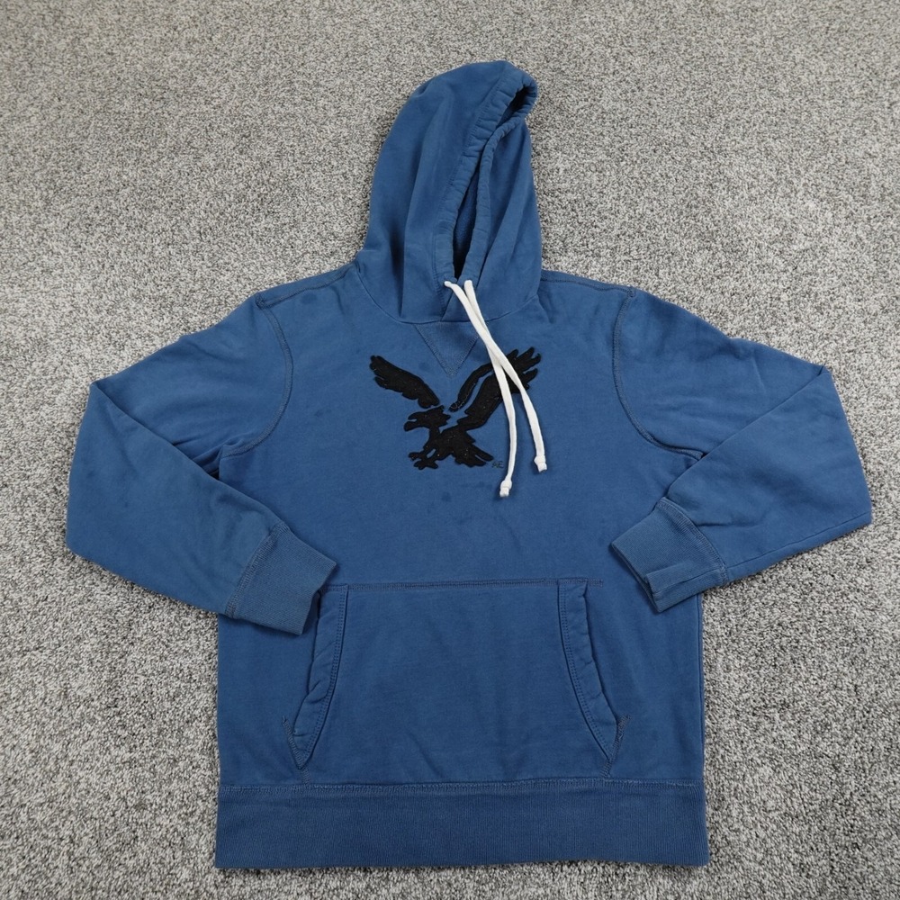 American Eagle Sweater Mens Small Blue Outdoor Sweatshirt Hoodie Casual Grunge